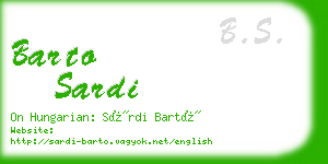 barto sardi business card